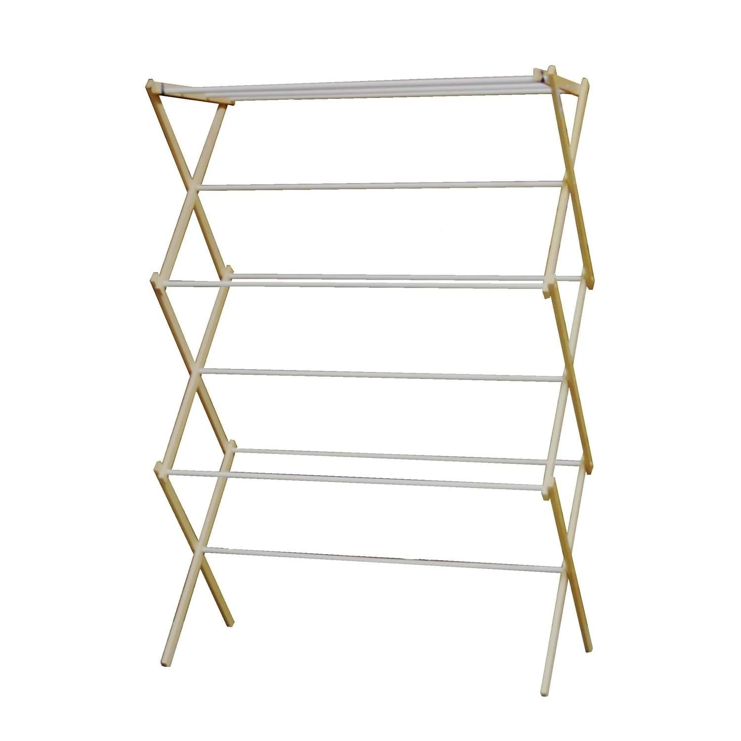 Madison Mill 42.5 In. H X 29.5 In. W X 14 In. D Wood Accordian Collapsible Clothes Drying Rack 2 Madison Mill 42.5 In. H X 29.5 In. W X 14 In. D Wood Accordian Collapsible Clothes Drying Rack - Image 2