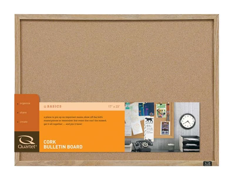 Quartet 17 In. H X 23 In. W Screw-Mounted Bulletin Board 1 Quartet 17 In. H X 23 In. W Screw-Mounted Bulletin Board