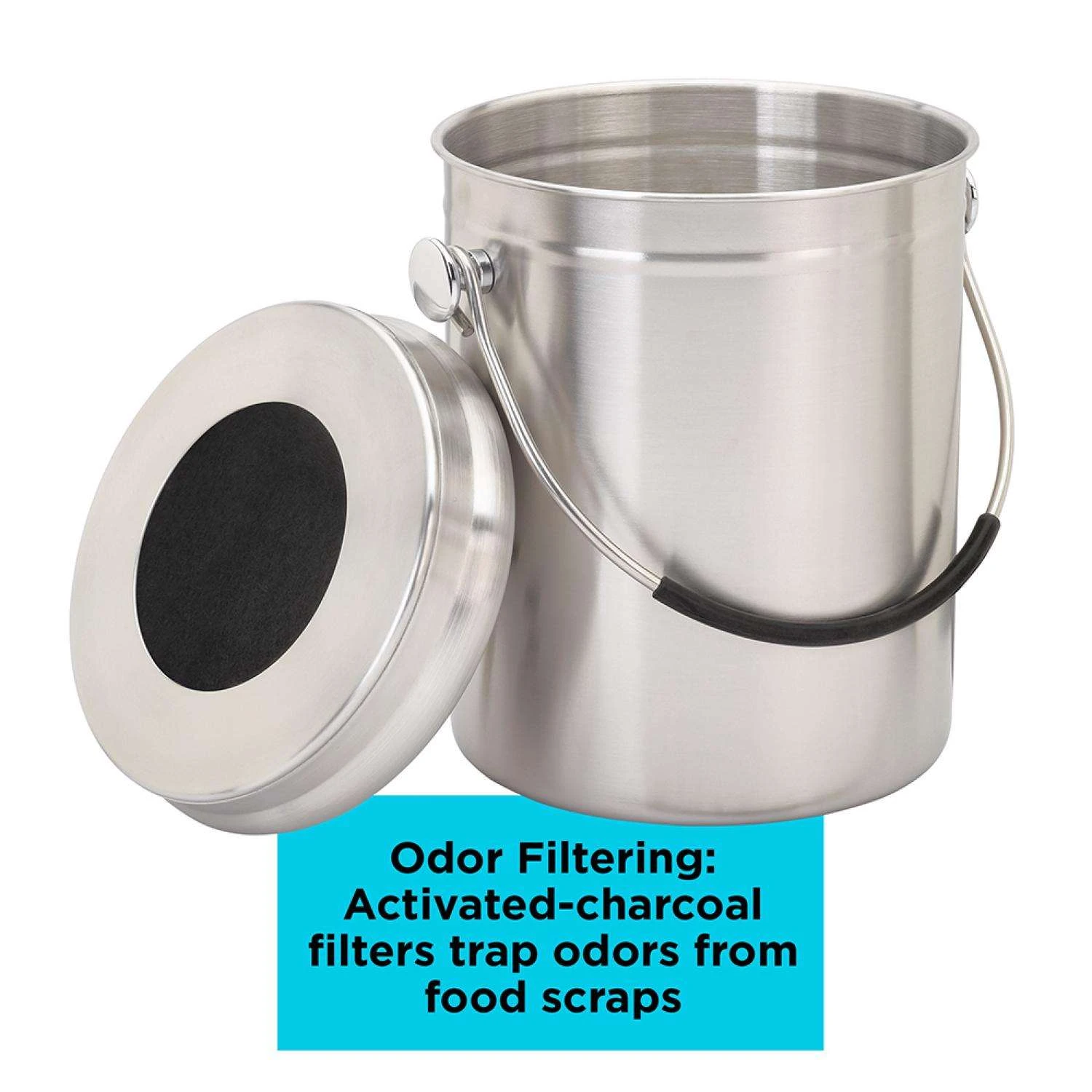 Black & Decker Black+Decker 166 Oz Silver Stainless Steel Compost Keeper 3 Black & Decker Black+Decker 166 Oz Silver Stainless Steel Compost Keeper - Image 3