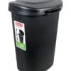 Rubbermaid 13 Gal Black Plastic Touch Top Trash Can