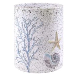Avanti Linens Coastal Terrazzo 64 Oz Multicolored Plastic Wastebasket