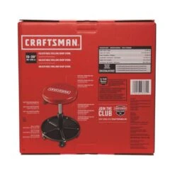 Craftsman Matte Red Vinyl Swivel Adjustable Shop Stool -Oolys Shop 9fd22312 3762 44b3 a8b6 03f672f28f3a