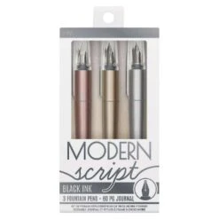 OOLY Modern Script Black Pen Set 3 Pk