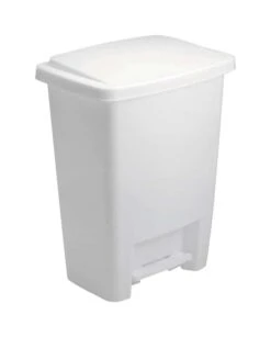 Rubbermaid 8.25 Gal White Plastic Step On Wastebasket