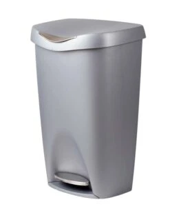 Umbra Brim 13 Gal Gray Plastic Step On Wastebasket