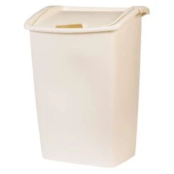 Rubbermaid 11.25 Gal Bisque Plastic Swing-Out Trash Can