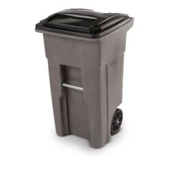 Toter 32 Gal Graystone Polyethylene Wheeled Garbage Can Lid Included