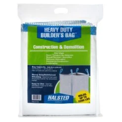 Halsted Builders Bag 200 Gal White Plastic Open Top Garbage Can