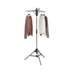 Whitmor 64.5 In. H X 28 In. W X 28 In. D Stainless Steel Tripod Collapsible Clothes Drying Rack
