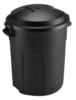 Rubbermaid Roughneck 20 Gal Black Plastic Garbage Can Lid Included