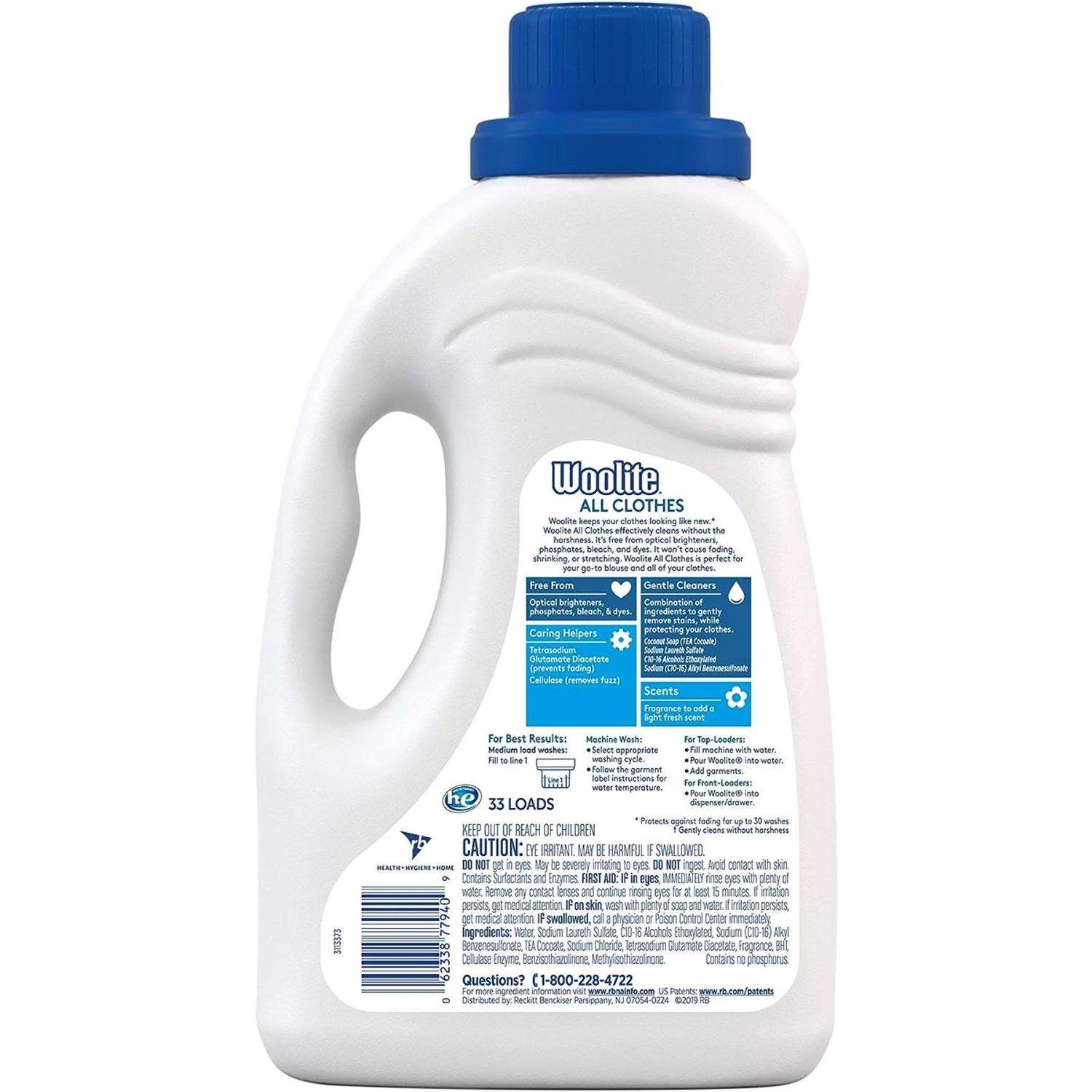 Woolite Gentle Cycle Original Scent Laundry Detergent Liquid 50 Oz 2 Woolite Gentle Cycle Original Scent Laundry Detergent Liquid 50 Oz - Image 2