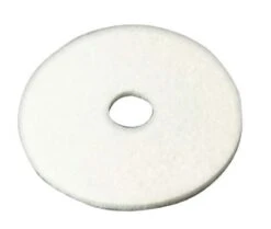 3M 20 In. D Non-Woven Natural/Polyester Fiber Floor Polishing Pad White