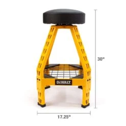 DeWalt Black Vinyl / Foam Swivel Barstool -Oolys Shop b64cb39e 6d56 4196 8c43 f54b8d16f208