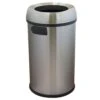 Household Essentials Tahoe 17 Gal Silver Stainless Steel Open Top Commercial Wastebasket