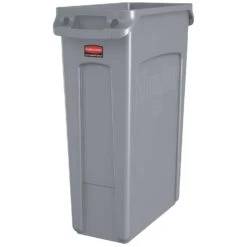 Rubbermaid Slim Jim 23 Gal Gray Resin Garbage Can