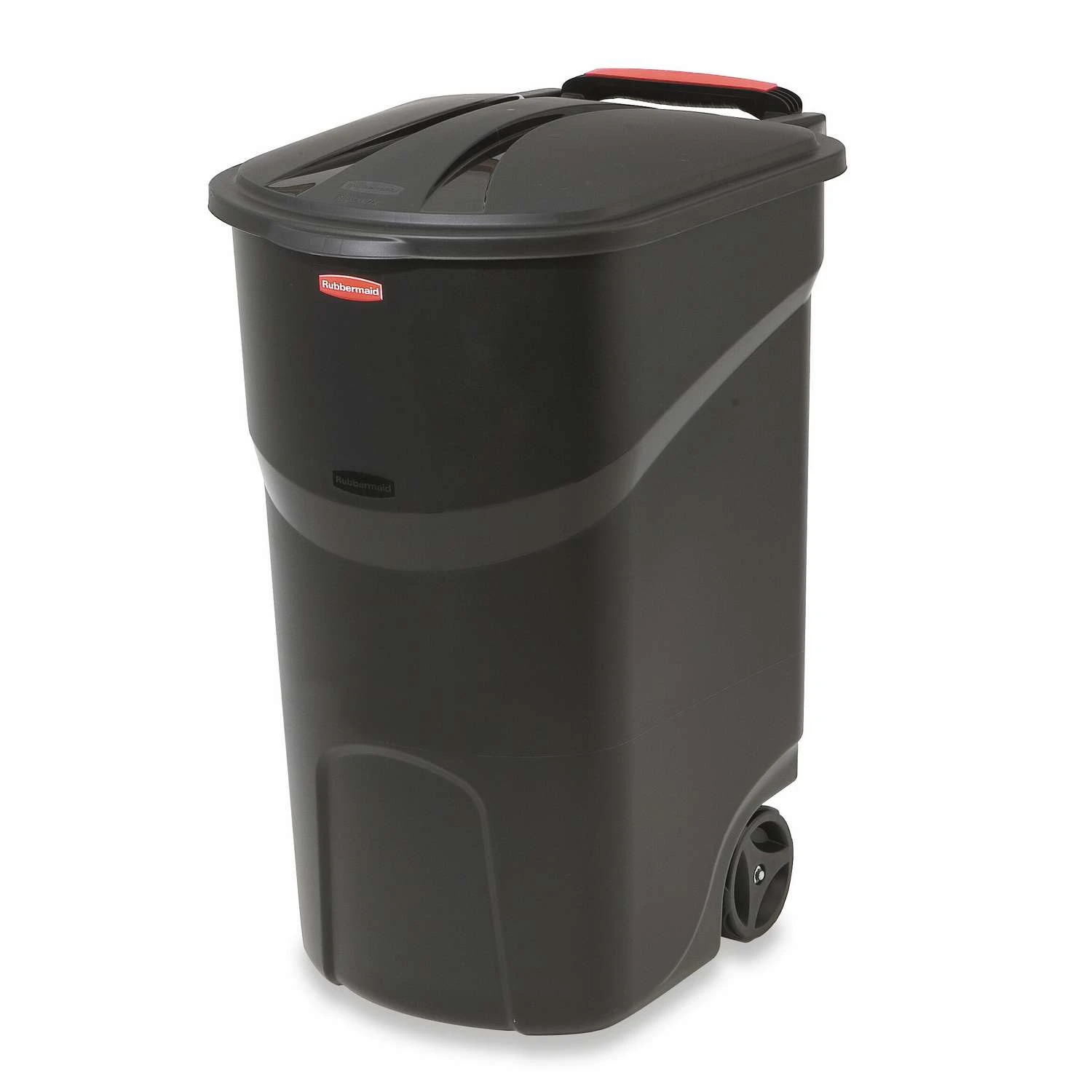 Rubbermaid Roughneck 45 Gal Black Resin Wheeled Trash Can Lid Included 1 Rubbermaid Roughneck 45 Gal Black Resin Wheeled Trash Can Lid Included