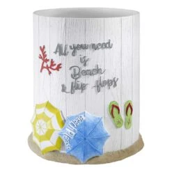 Avanti Linens Beach Mode 64 Oz Multicolored Resin Wastebasket