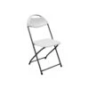 Living Accents White Plastic Folding Chair