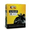 Ruffies Pro 33 Gal Trash Bags Wing Ties 60 Pk 0.75 Mil