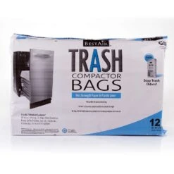 BestAir 10 Gal Compactor Bags Flat Top 12 Pk