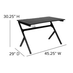 Flash Furniture 30.3 In. H X 28.9 In. W X 45.3 In. L Rectangular Desk And Chair Set -Oolys Shop d26c4c3d 24f9 4420 8c75 0455dd3cae0e
