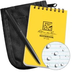 Rite In The Rain 3 In. W X 5 In. L College Ruled Spiral Yellow All-Weather Notebook Kit