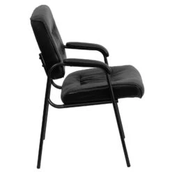 Flash Furniture Black Leather Reception Chair -Oolys Shop d2d3dc26 a412 487c a25a cc0042f9569f