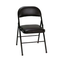 Cosco Black Vinyl Folding Chair 1 Pk