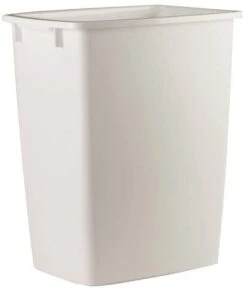 Rubbermaid 9 Gal White Plastic Open Top Trash Can