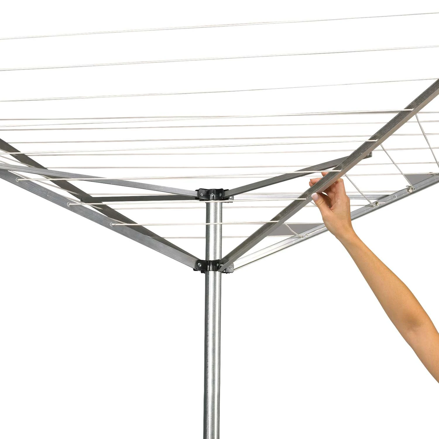 Household Essentials 72 In. H X 73 In. W X 73 In. D Aluminum Umbrella Clothes Dryer 4 Household Essentials 72 In. H X 73 In. W X 73 In. D Aluminum Umbrella Clothes Dryer - Image 4