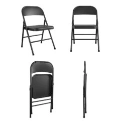 Cosco Black Metal Folding Chair 4 Pk -Oolys Shop dc95e025 ff39 4301 82d8 99536b27c46d