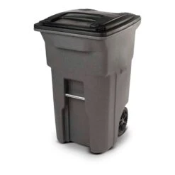 Toter 64 Gal Graystone Polyethylene Wheeled Garbage Can Lid Included