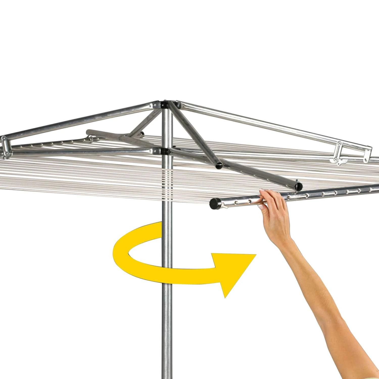 Household Essentials 72 In. H X 72 In. W X 62 In. D Steel Clothes Drying Rack 3 Household Essentials 72 In. H X 72 In. W X 62 In. D Steel Clothes Drying Rack - Image 3