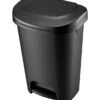 Rubbermaid 13 Gal Black Resin Classic Step-On Wastebasket