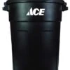 Ace 32 Gal Black Plastic Garbage Can Lid Included