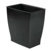 IDesign Mono Black Plastic Rectangular Wastebasket