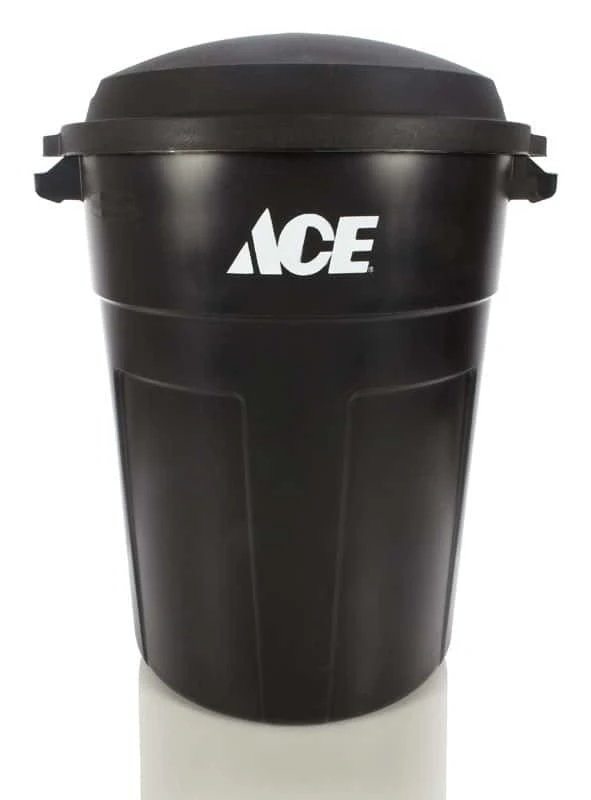 Ace 32 Gal Black Plastic Garbage Can Lid Included 3 Ace 32 Gal Black Plastic Garbage Can Lid Included - Image 3