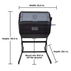 Black & Decker Black+Decker 40 Gal Black Plastic/Steel Tumbling Composter Lid Included 9 Black & Decker Black+Decker 40 Gal Black Plastic/Steel Tumbling Composter Lid Included -Oolys Shop f477c27c 388f 4e32 863c c45f1f28e840