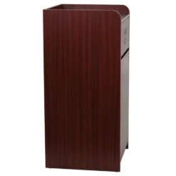 Flash Furniture 36 Gal Brown Wood Square Garbage Can -Oolys Shop f6585fce 2b10 4719 9dd4 cf4498241457