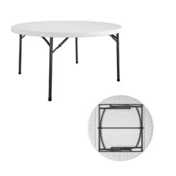Cosco 60 In. W X 60 In. L Round Folding Table