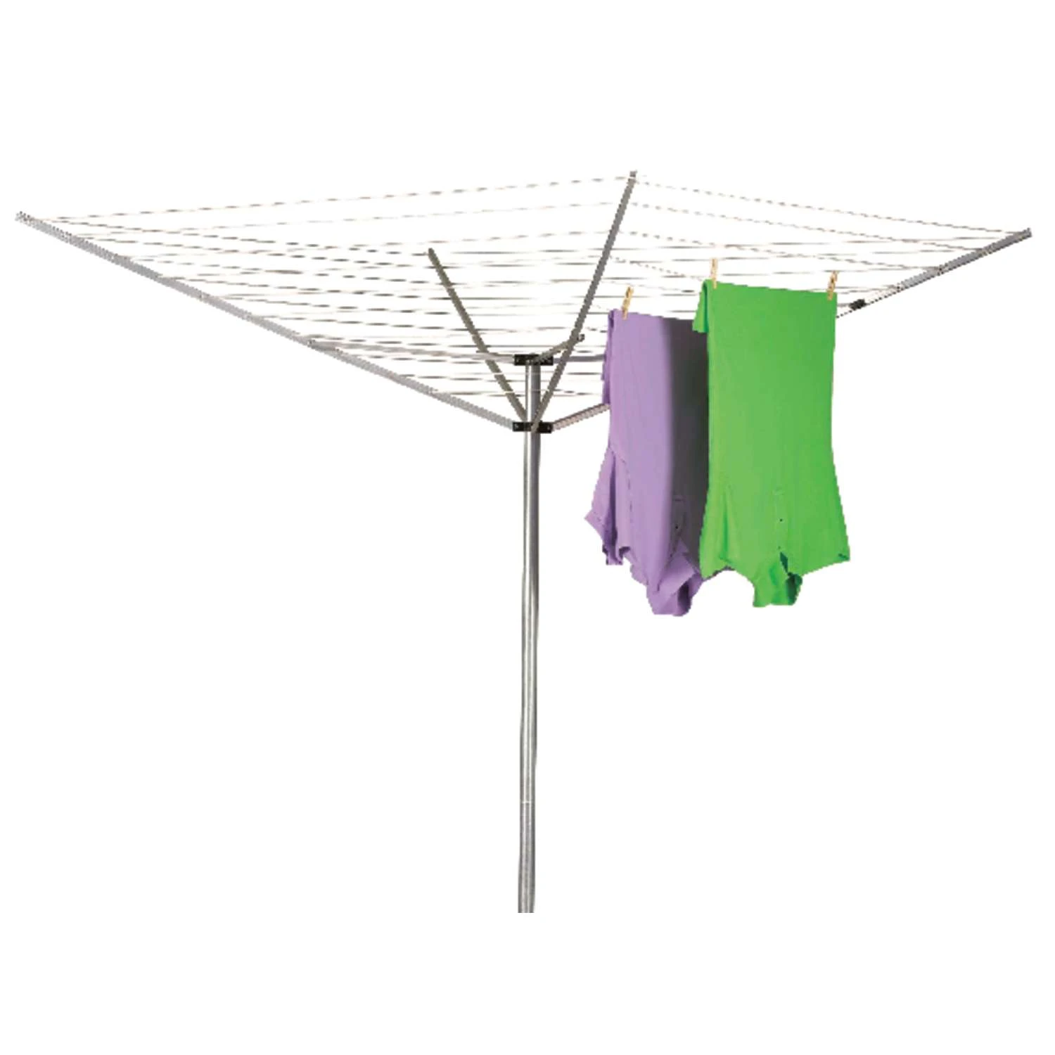 Household Essentials 72 In. H X 73 In. W X 73 In. D Aluminum Umbrella Clothes Dryer 1 Household Essentials 72 In. H X 73 In. W X 73 In. D Aluminum Umbrella Clothes Dryer